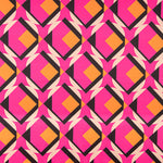 Cetim Spandex Geo Maxi Fucsia - Ribes y Casals