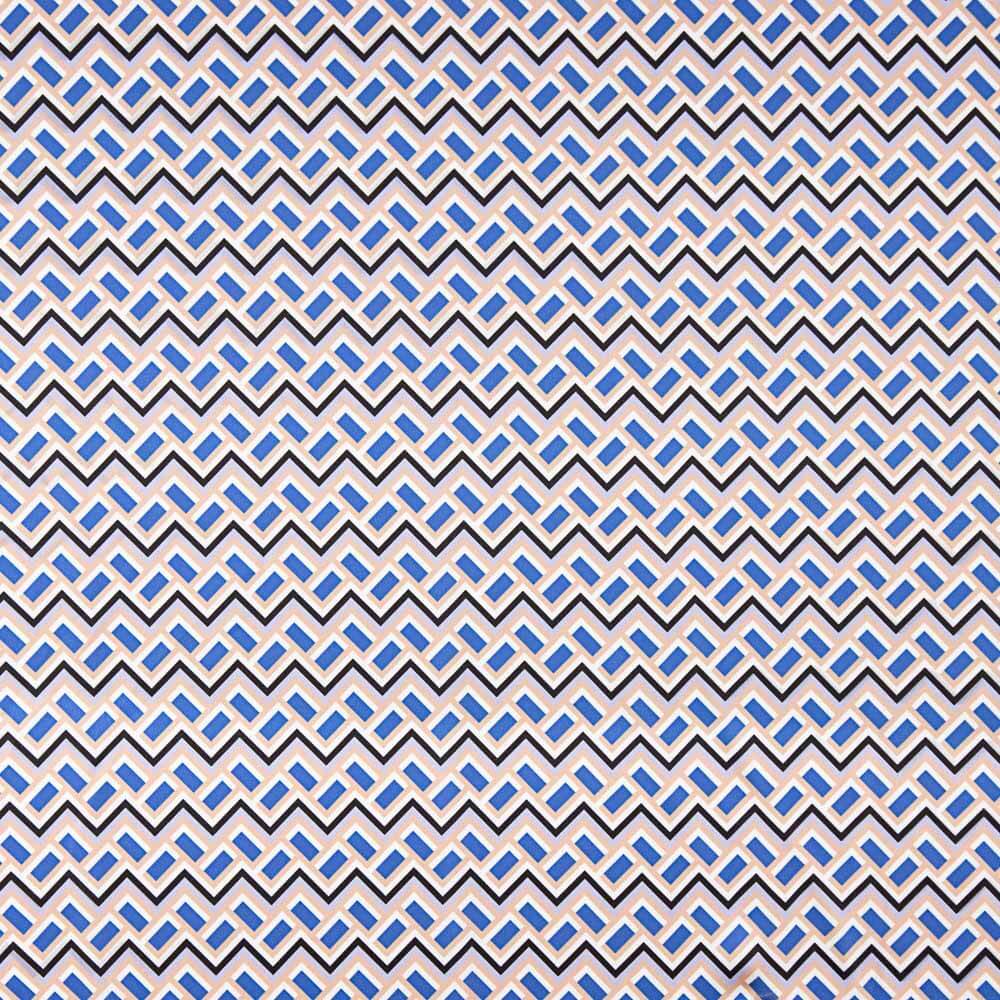 Cetim Spandex Geo Mini Azulão - Ribes y Casals