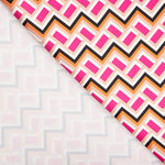 Cetim Spandex Geo Mini Fucsia - Ribes y Casals