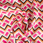 Cetim Spandex Geo Mini Fucsia - Ribes y Casals