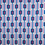 Cetim Spandex Geométrico Azul - Ribes y Casals