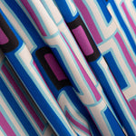 Cetim Spandex Geométrico Azul - Ribes y Casals