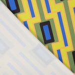 Cetim Spandex Geométrico Limão - Ribes y Casals