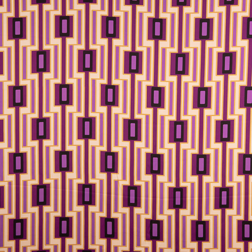 Cetim Spandex Geometric Magenta - Ribes y Casals