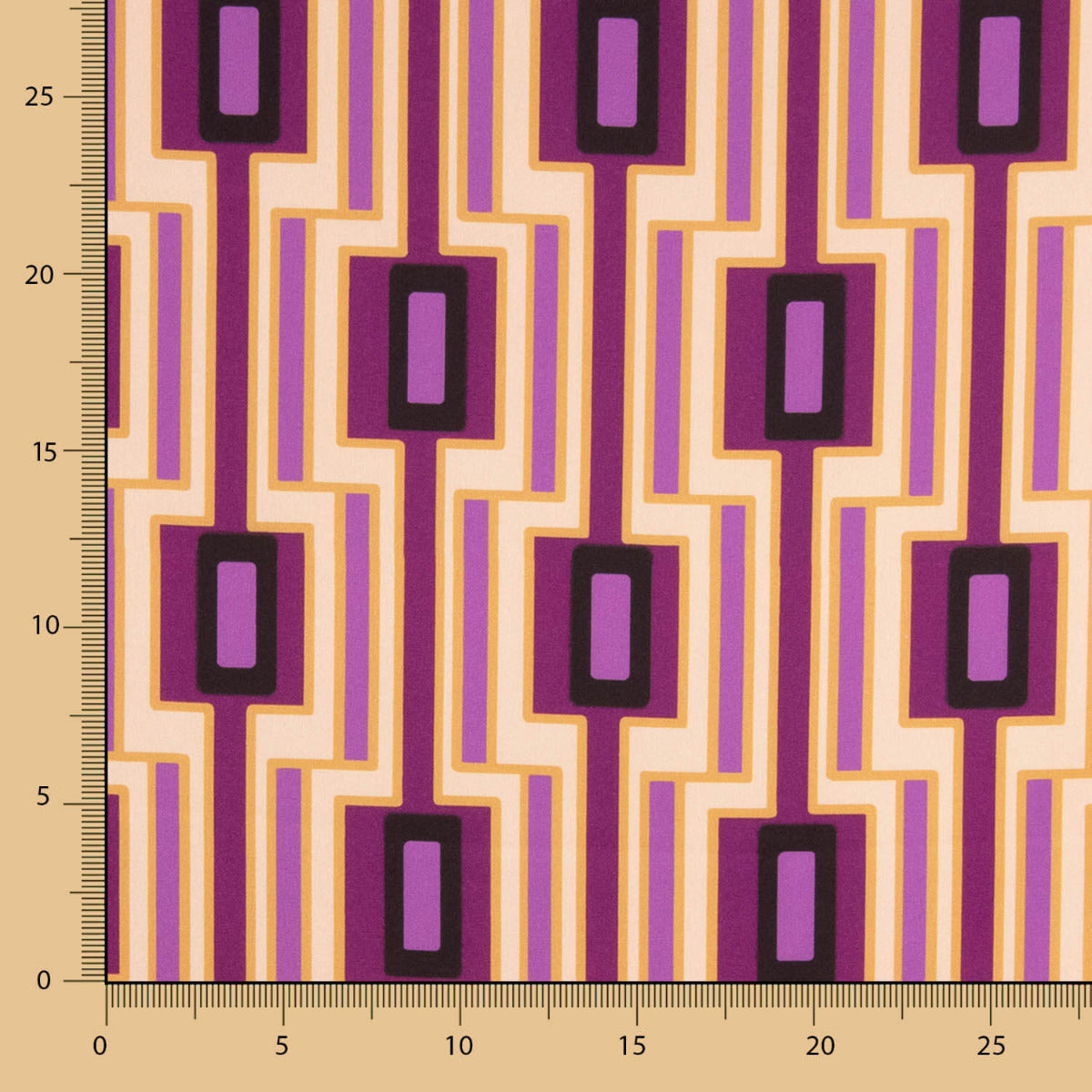 Cetim Spandex Geometric Magenta - Ribes y Casals