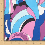 Cetim Spandex Ondas Azul - Ribes y Casals