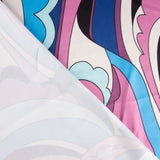 Cetim Spandex Ondas Azul - Ribes y Casals