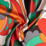 Cetim Spandex Ondas Laranja - Ribes y Casals