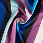 Cetim Spandex Listras Azul - Ribes y Casals