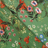 Cetim Bambula Floral Verde - Ribes y Casals