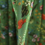 Cetim Bambula Floral Verde - Ribes y Casals