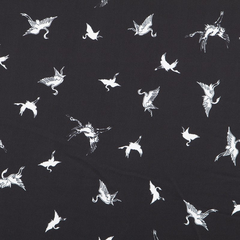Satin Cegonhas Fundo Preto - Ribes y Casals