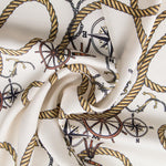 Viscose Faixas Florais Preta - Ribes y Casals