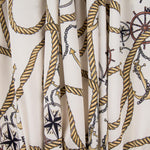 Viscose Faixas Florais Preta - Ribes y Casals