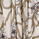 Viscose Faixas Florais Preta - Ribes y Casals