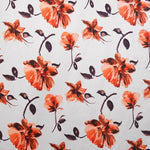 Cetim Estampado Flor Grande Vermelha - Ribes y Casals