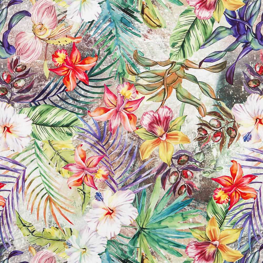 Cetim Estampado Paradise Colorido - Ribes y Casals