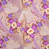 Cetim Estampado Ramo Lilás - Ribes y Casals
