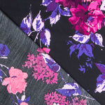 Cetim Impacto Floral Preto - Ribes y Casals