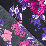 Cetim Impacto Floral Preto - Ribes y Casals