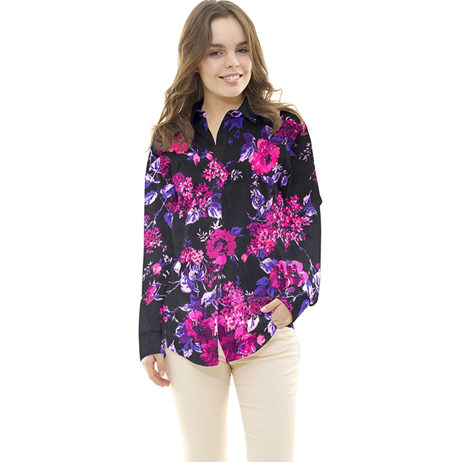 Cetim Impacto Floral Preto - Ribes y Casals