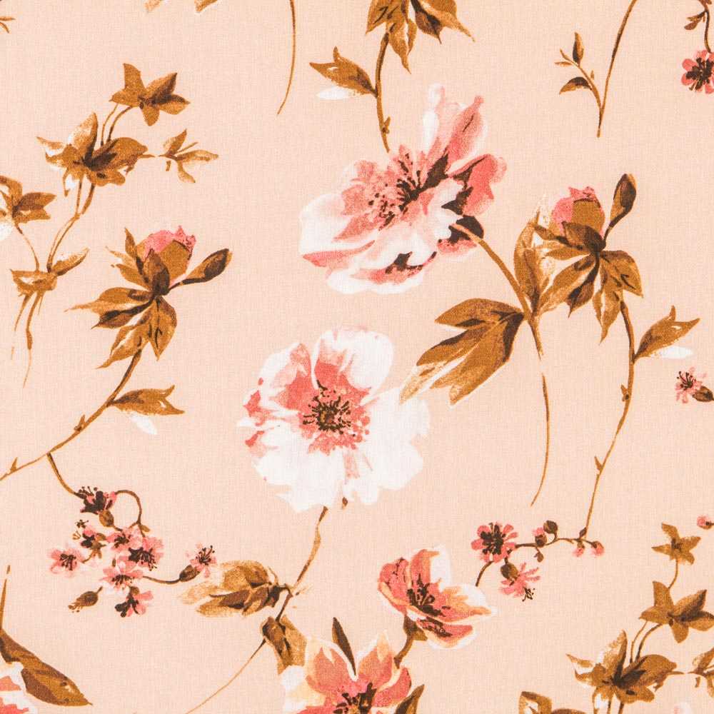 Cetim Impacto Floral Preto - Ribes y Casals