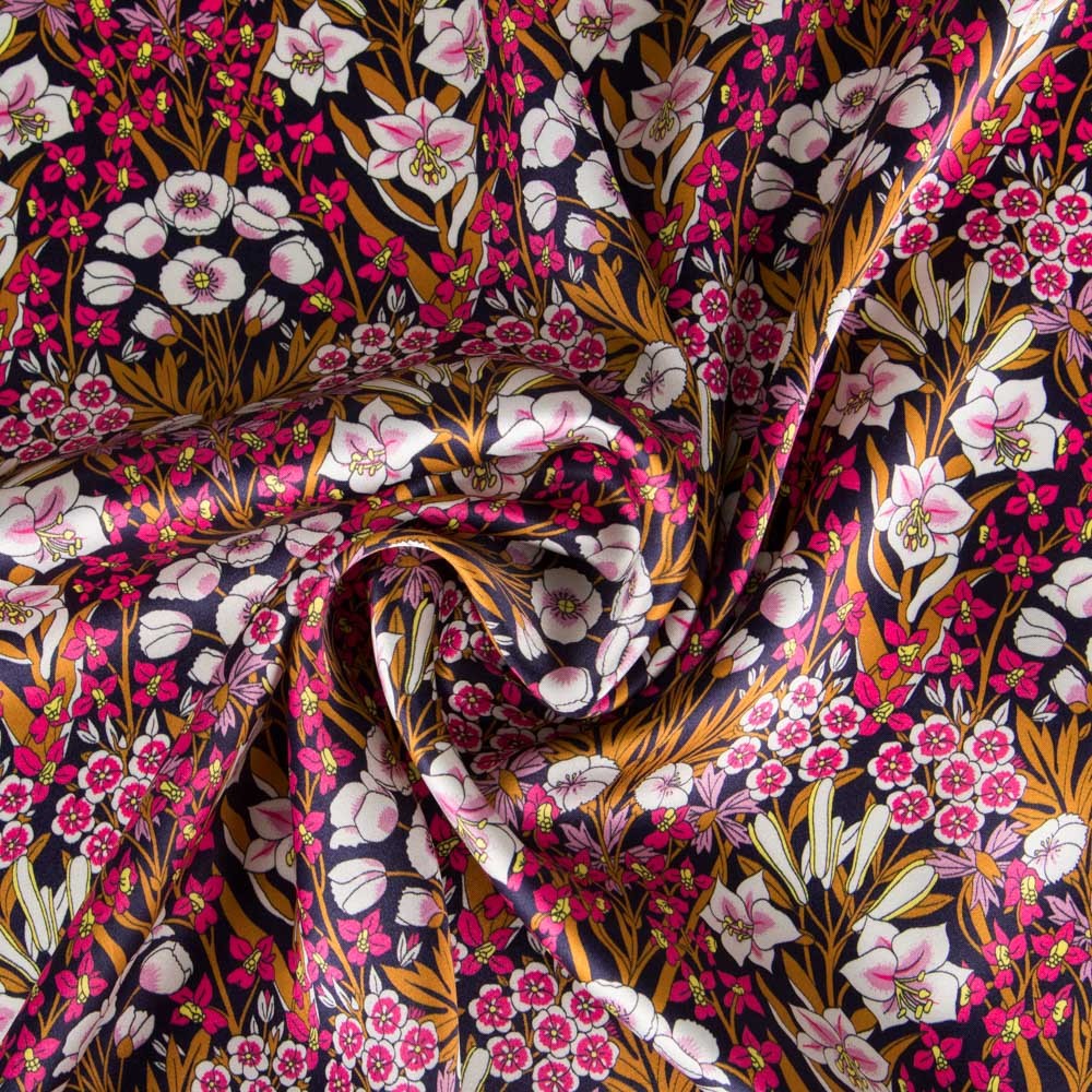Cetim Liberty London Bouquet Fscsia - Ribes y Casals