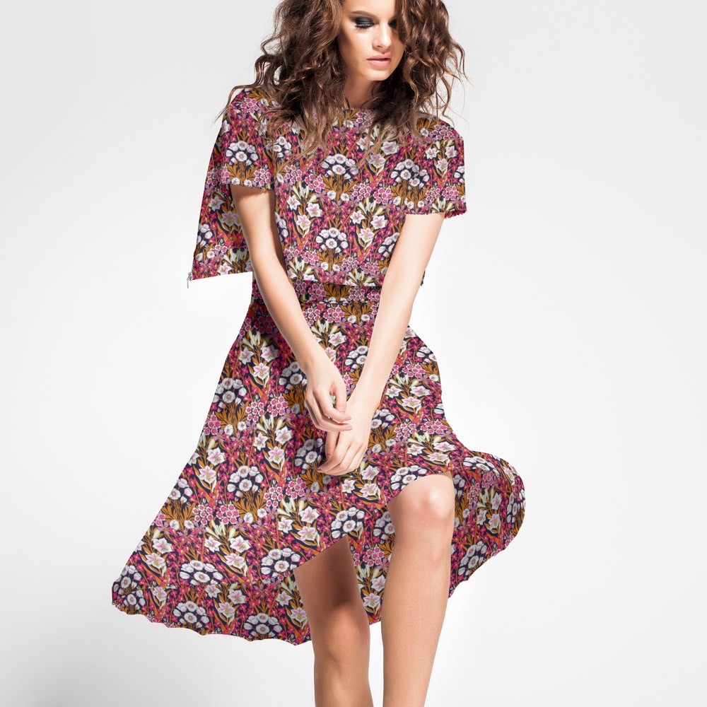 Cetim Liberty London Bouquet Fscsia - Ribes y Casals