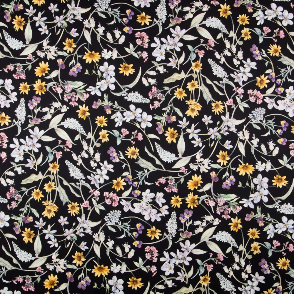 Cetim Liberty London Forest Preto - Ribes y Casals