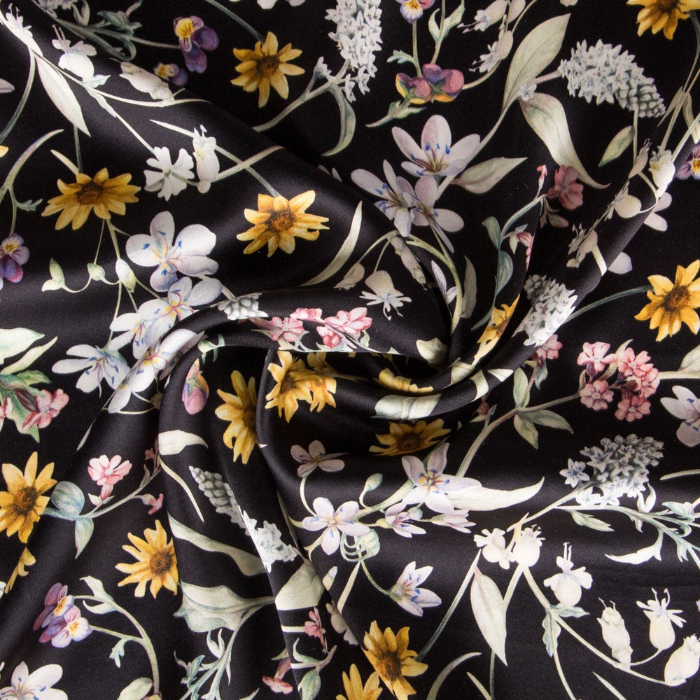Cetim Liberty London Forest Preto - Ribes y Casals