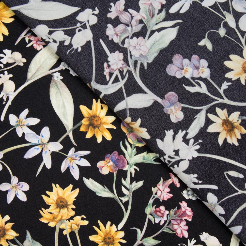 Cetim Liberty London Forest Preto - Ribes y Casals
