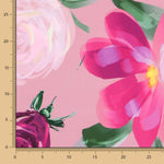 Cetim Moda Floral Ãleo Rosa - Ribes y Casals