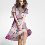 Cetim Moda Floral Ãleo Rosa - Ribes y Casals