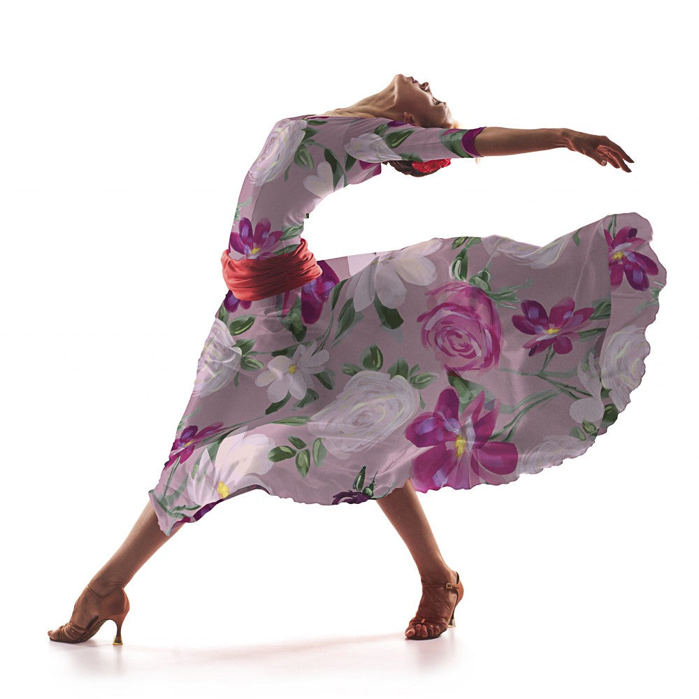 Cetim Moda Floral Ãleo Rosa - Ribes y Casals