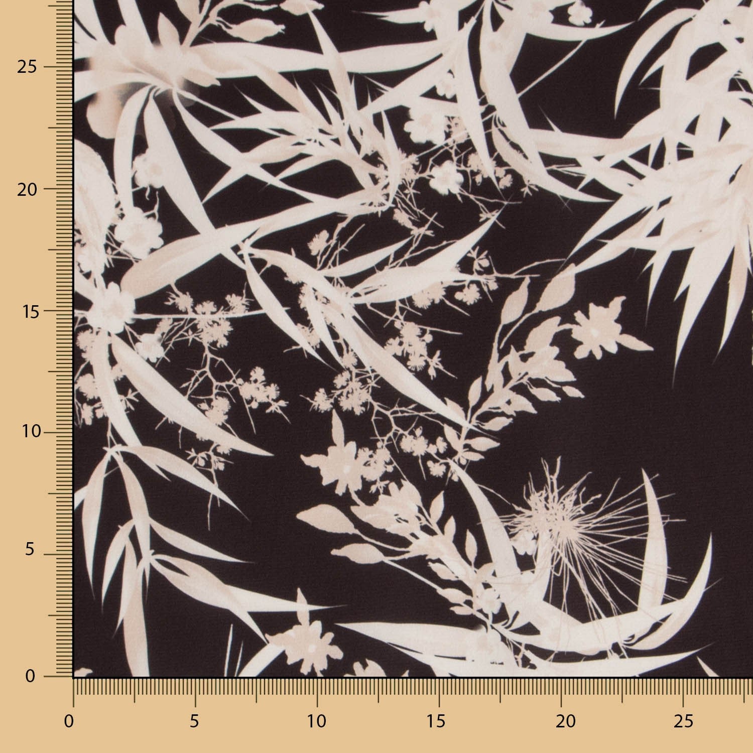 Tecido Cetim Floral Azul - Ribes y Casals