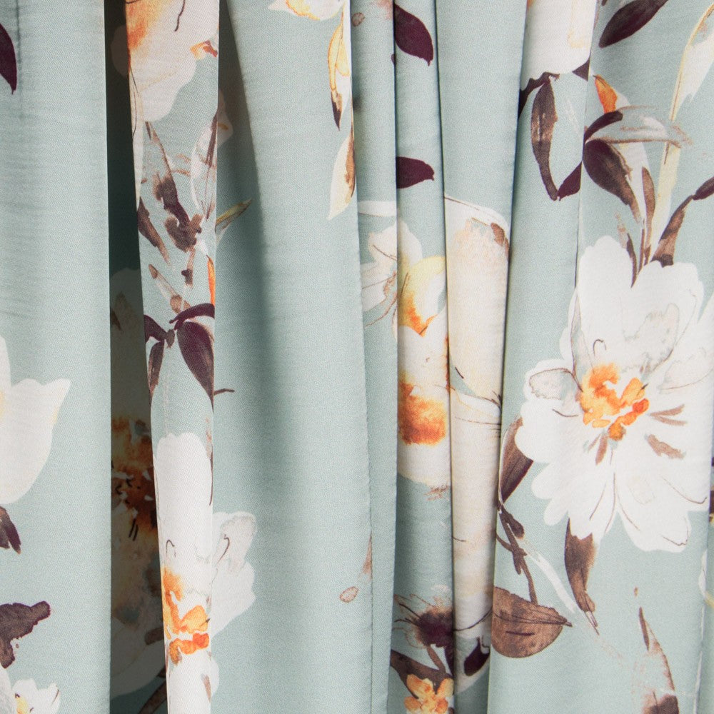 Cetim Verde Água Flor - Ribes y Casals