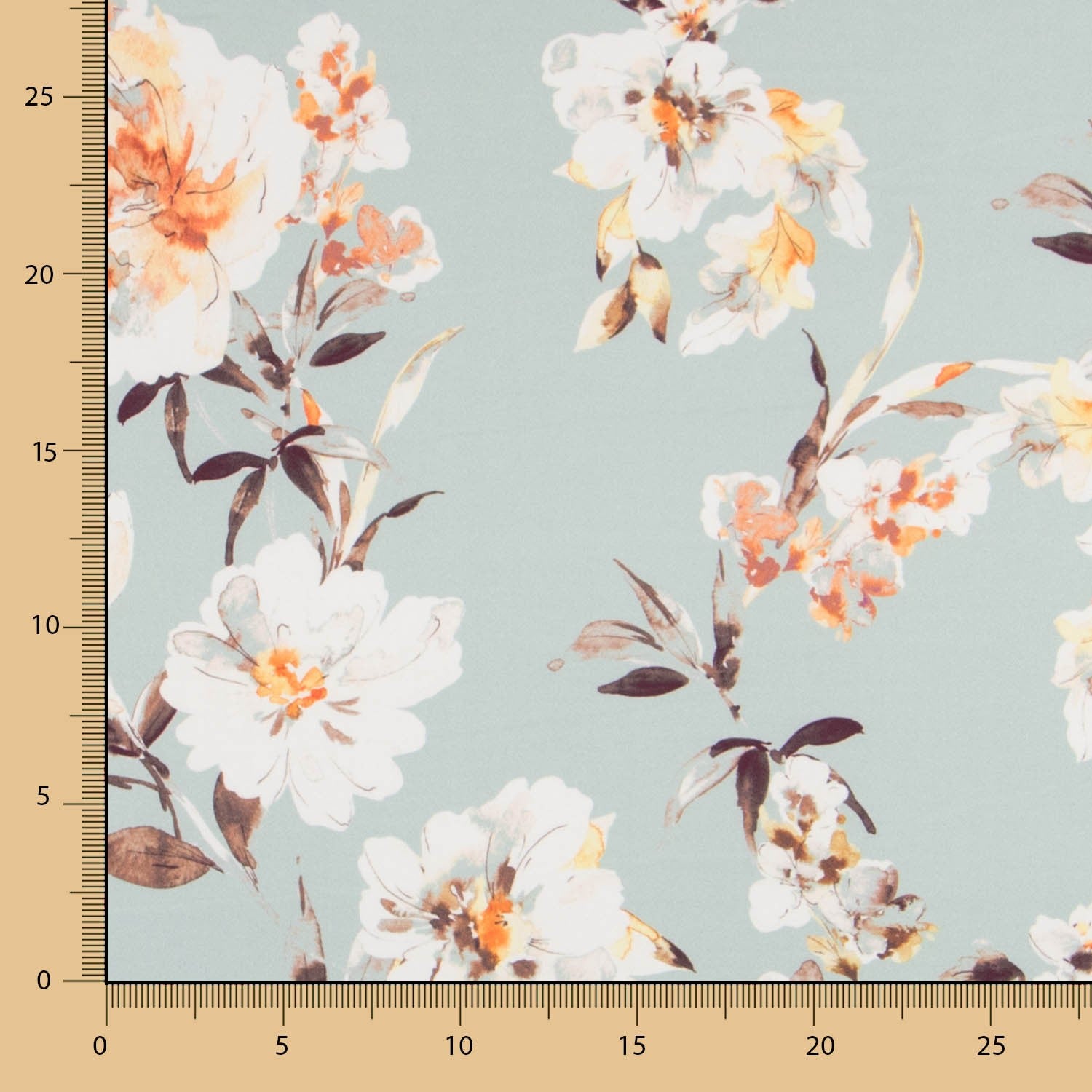 Cetim Verde Água Flor - Ribes y Casals