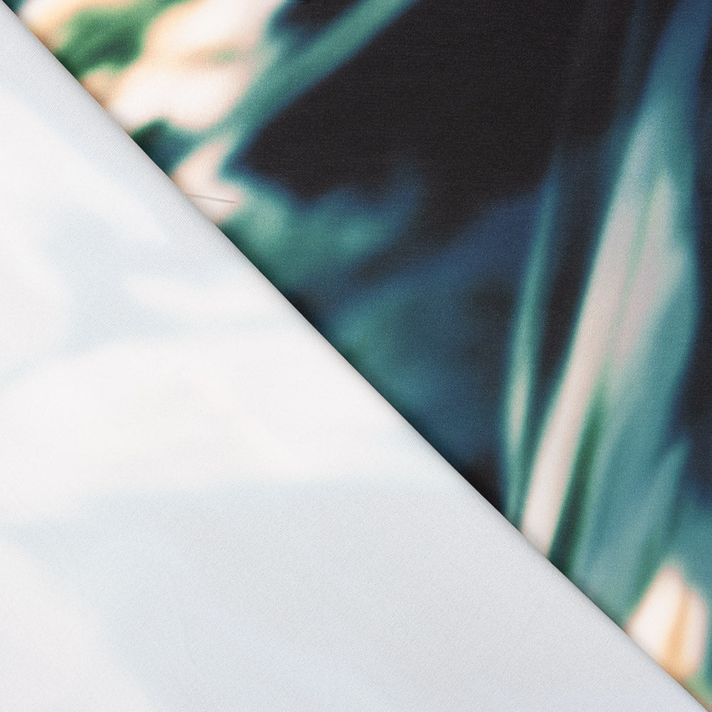 Cetim Poliéster Degradé Verde Escuro - Ribes y Casals