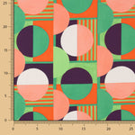 Satén Estampado Geométrico Verde - Ribes y Casals