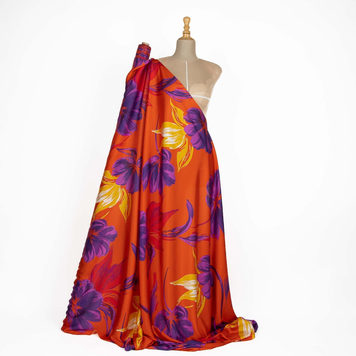 Cetim Estampado Tuser Laranja - Ribes y Casals