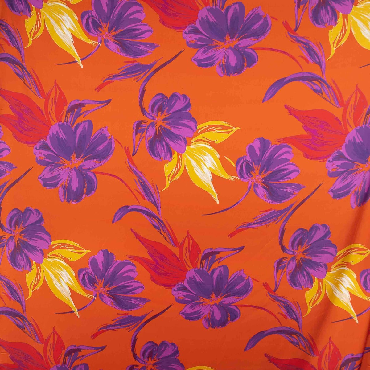 Cetim Estampado Tuser Laranja - Ribes y Casals
