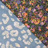 Cetim Poliéster Estampado Multiflores Laranja - Ribes y Casals