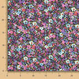 Cetim Poliéster Estampado Multiflores Vermelho - Ribes y Casals