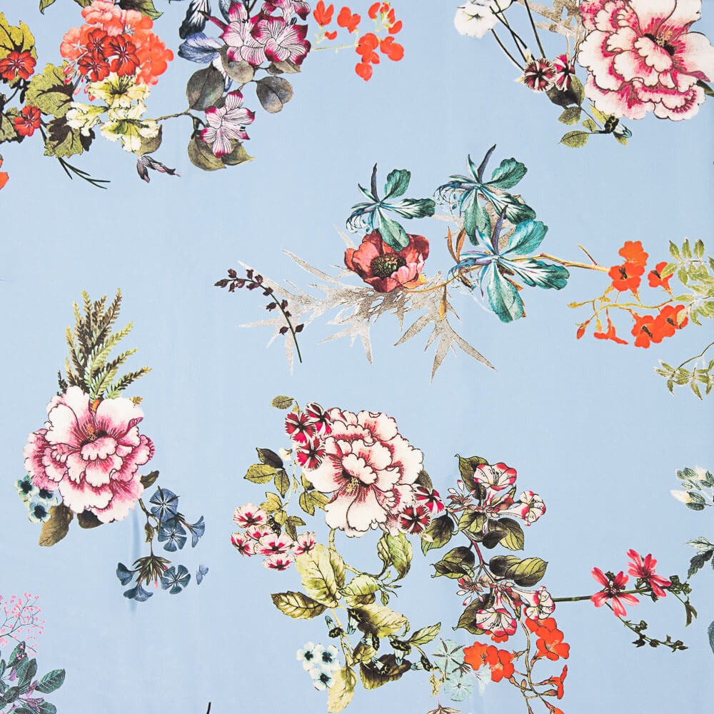 Cetim Estampado Cretone Azul - Ribes y Casals