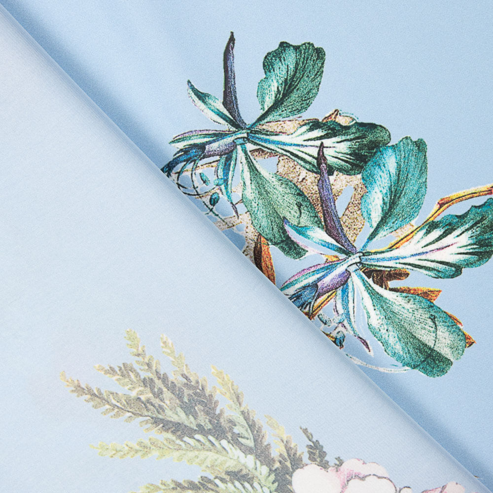 Cetim Estampado Cretone Azul - Ribes y Casals