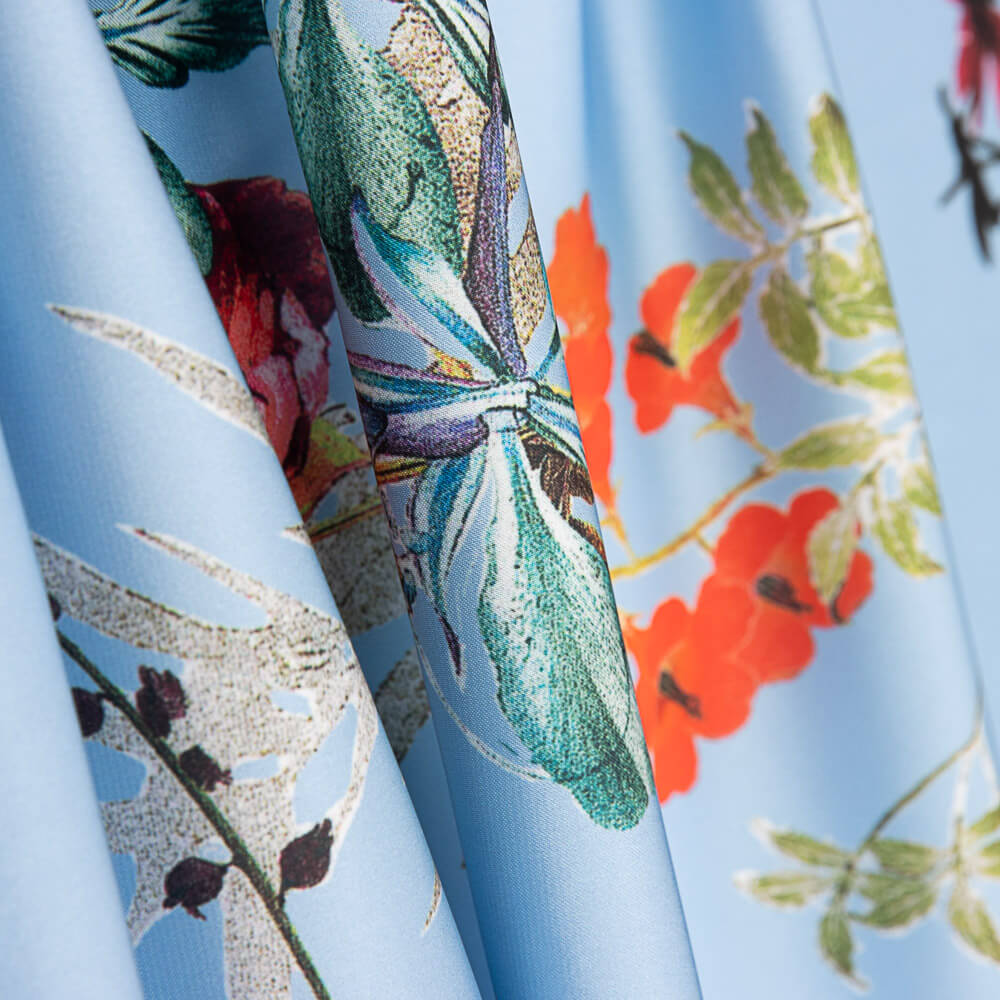 Cetim Estampado Cretone Azul - Ribes y Casals
