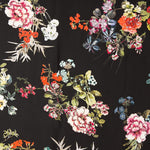 Cetim Estampado Cretone Preto - Ribes y Casals