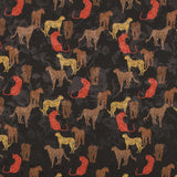 Cetim Jacquard Leopardo Preto - Ribes y Casals