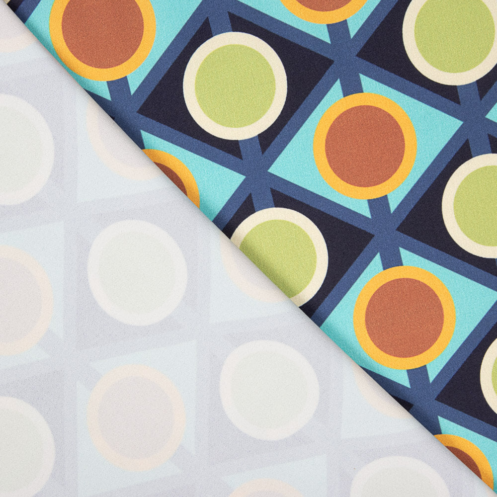 Cetim Spandex Geo Canard - Ribes y Casals