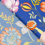 Cetim Estampado Manila Azul - Ribes y Casals